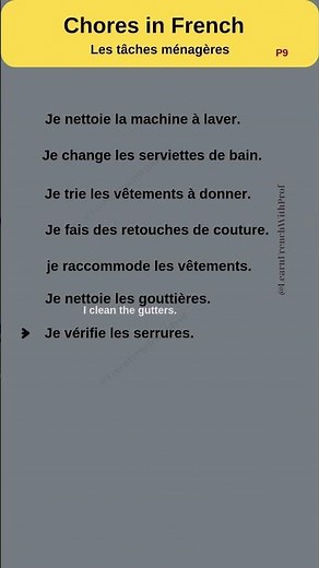 cleaning - French Vocabulary #learnfrench