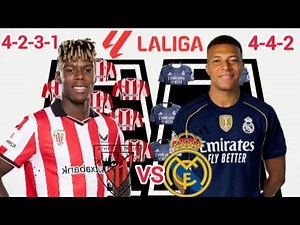Head To Head Line up ~ Bilbao Vs Real Madrid Potential Line up in Laliga Jornada 15 Season 2025/2026