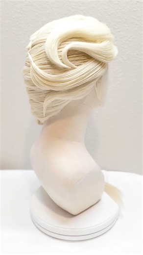 Elsa Frozen Style Made-to-Order Cosplay Wig | Platinum Blonde Tulle Braid #wigs #elsafrozen