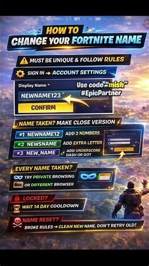Fortnite: How to Get Any Name (Display Name Change) #shorts