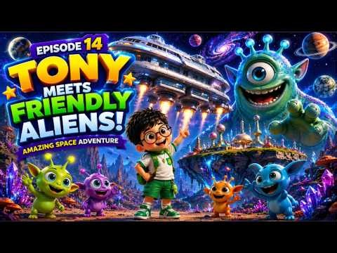 🚀 TONY Meets Friendly Aliens 👽 Amazing Space Friends Adventure | Fun Space Story for Kids