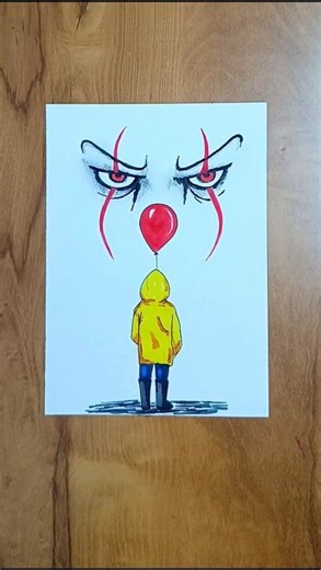 pennywise drawing | IT: welcome to derry | easy drawing | #shorts #shortvideo #shortsfeed
