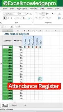 🔥 Fully Automatic Attendance Register in Excel | Auto Present & Absent Count in 3 Minutes