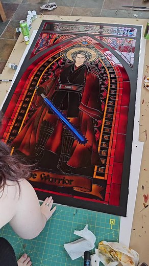 Commissioning Painting of Anakin Skywalker - Client Surprise Reaction