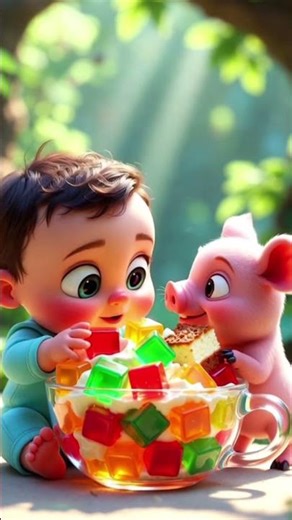 “Cute 3D Baby Birthday Cake Fun 🎂🐷✨” #funny #3danimation #aivideo #3dcartoon