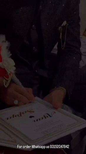 Nikkah booklet with pen For order Whatsapp us 03152047842 | Meer's collection