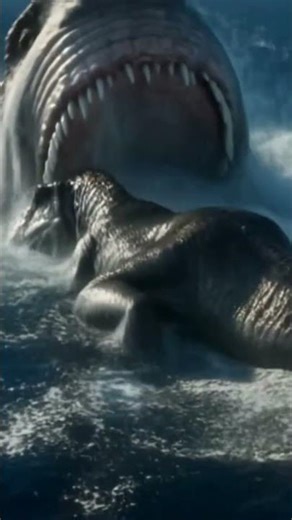 Megalodon vs T-Rex - AI generated
