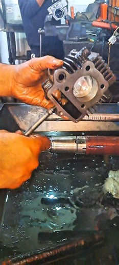 Motorcycle Piston Rebuilding | Complete Engine Repair Process | Lathe Machine Work#hitt #workshop