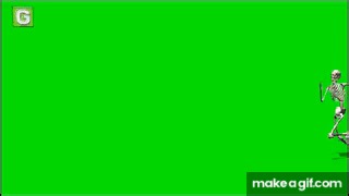 running skeleton green screen - free use on Make a GIF