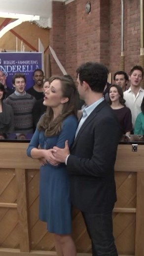 Santino Fontana and Laura Osnes Cinderella Rehearsal
