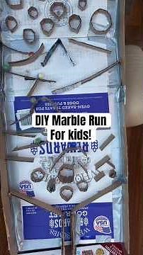 DIY Marble Run. A perfect craft project to use up those boxes and keep the kids occupied! #diycrafts