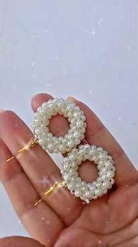 DIY: The Most Elegant Pearl Hoop Earrings! (Secret Beading Method)