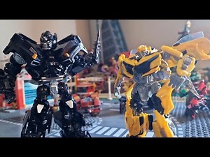 Transformers stop motion #2: Bumblebee and IronHide vs BlackOut