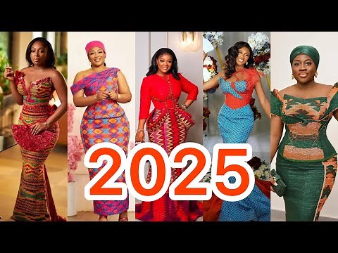 2025 Latest Ghanaian Traditional Kente Dress Styles |Trendy Ghana Kente Dress Styles 2025