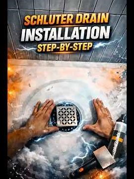 Schluter Drain Installation Step-by-Step 🔧 #shorts #pov #diy #trending