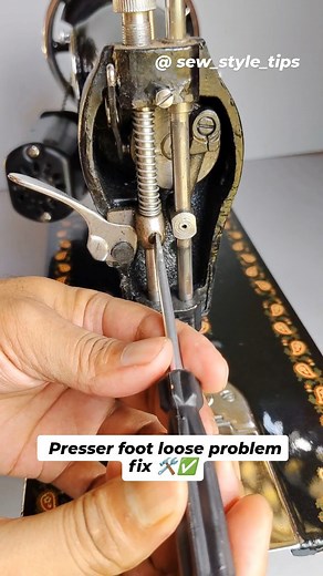 𝗠𝗶𝗻𝗼𝘁𝗶 𝗚𝗼𝗴𝗼𝗶 𝗞𝗮𝗸𝗼𝘁𝗶 | Presser foot loose problem fix ✨ 🅓🅜 🅕🅞🅡 🅟🅐🅘🅓 🅒🅞🅛🅛🅐🅑🅞🅡🅐🅣🅘🅞🅝 #reels #instadaily #sew_style_tips #sewing #sewingmachine #sewingmachinerepair... | Instagram