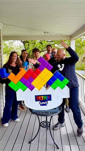 40K views · 133 reactions | Giant Tetris Jenga Game! | Evan Era | Facebook