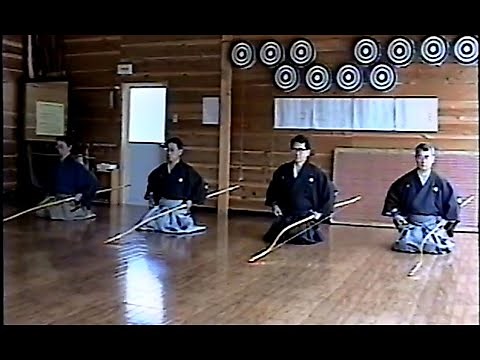 19960506布目弓道場練習会一つ的射礼（四人）（川村＋澤田＋吉本＋本多）