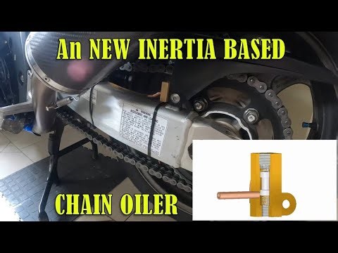 A new inertia based automatic motorcycle chain oiler