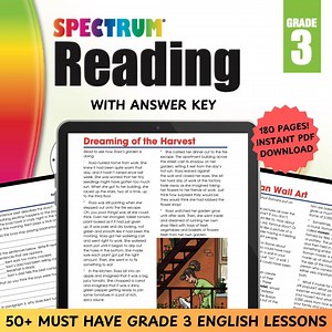 50+ English Language Spectrum Reading Grade 3 ESL TEFL Back to School Work Book for Students Education Book With Answer Key (digital PDF) - Etsy