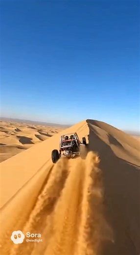 Sand Rail Hits a Huge Dune Too Fast... 🏎️🏜️ (Wait for the flip!) #viral #sand #fyp