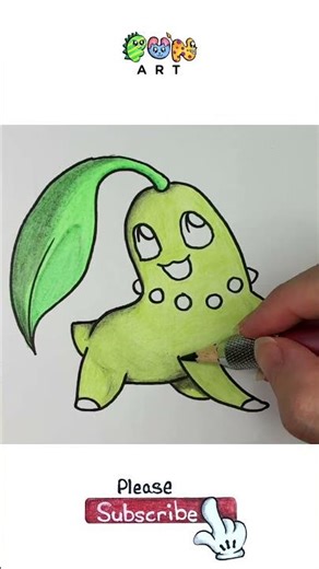 How To Draw CHIKORITA | POKEMON | VERY EASY~!