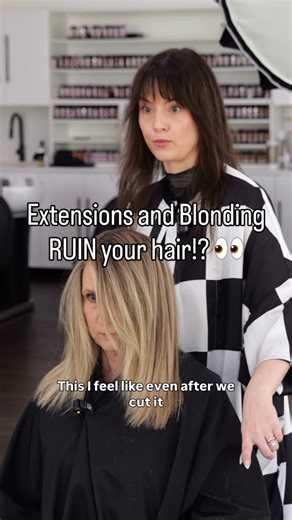 Christine Nicole Woods || Raleigh, NC Hair Extension Educator on Instagram: "I’ve seen clients ruin their hair too - But the truth is that it’s far less common. Yes, a client can neglect their rows or bonds and matting can occur - but how we install them can also help avoid matting. My approach is to always assume it’s me. I troubleshoot and re-educate my clients if something’s going wrong at home. Doing that has saved them from disaster and has made me a better stylist ❤️"