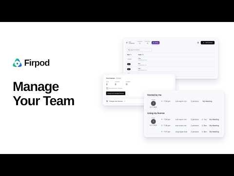 Manage Your Team in Firpod: licenses, hosts, active meetings and reports