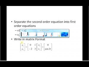 Converting a second order differential equation into two first order differential equations