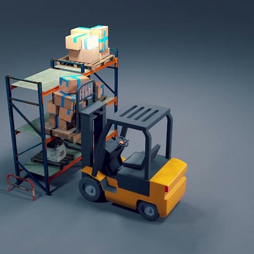 Forklift Funny Stories Animated #animation #art #3d