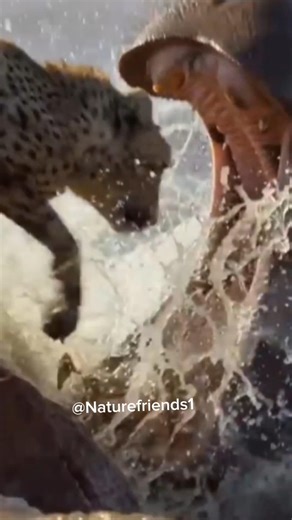 Hippo vs. Cheetah, then Crocodiles(INSANE CAT VS hippos) #Shorts #Wildlife