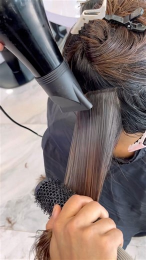 Blow dry after hair cut 💇 | Trending blow dry 🥳 #viral #trending #hairlook #hairhacks #hair