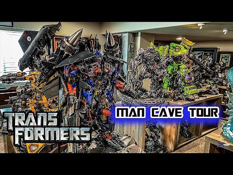 GIANT TRANSFORMERS STATUES Room Tour!