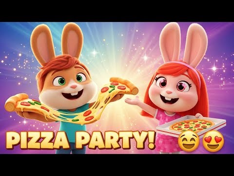 🍕🐰 WOW! Ruby & Rosie’s MEGA Pizza Party! 🎉