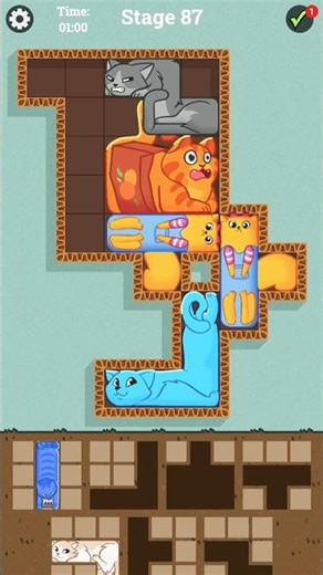 puzzle cat gameplay walkthrough #puzzle #funny #games #shorts