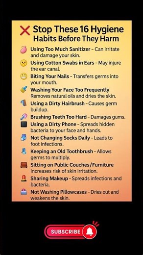 16 Hygiene Habits That Secretly Make You Sick 😳🚫 | Prime Wellness