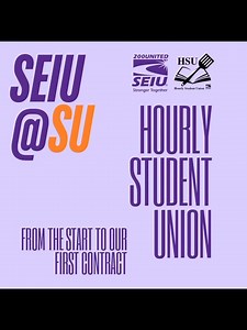 ICYMI: Nearly 1,000 student food service and library workers at Syracuse University just ratified their first union contract with SEIU Local 200United — a major step forward for SEIU @ SU’s 4,000-member movement. The win includes a wage jump to $17/hr, real training, written job descriptions, just-cause protections, paid bereavement leave, and new committees giving workers a voice in workplace conditions and safety. Solidarity to every worker who fought for this contract. | SEIU
