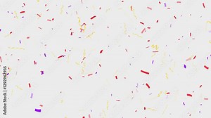 3D animation of exploding confetti. Colorful Isolated Confetti party popper Explosion confetti Blast Realistic, Multicolor Confetti Explosion, explosion de confettis dorés qui montent sur les côtés.