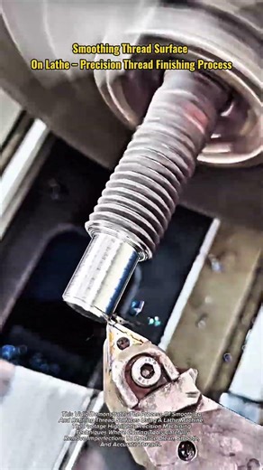 Smoothing Thread Surface on Lathe – Precision Thread Finishing Process