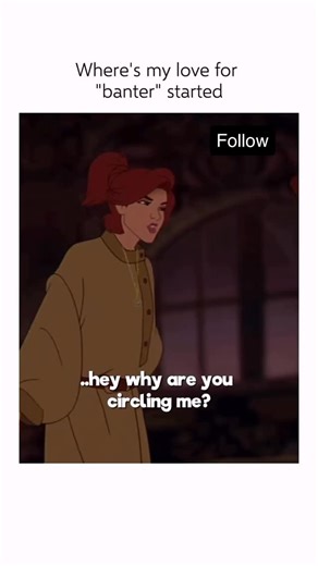 Show for love 🧡 on Instagram: "Anastasia (1997) - The playful, quick-witted dialogue (often called “banter”) between Anya and Dimitri in scenes like this is the deliberate choice of the film’s writers to replicate the classic screwball comedy style of 1930s Hollywood romance. Unlike traditional Disney romances that emphasize sentimentality, this film, produced by Fox Animation, relies on the quick, intelligent, and often antagonistic dialogue to establish romantic chemistry, perfectly illustrat
