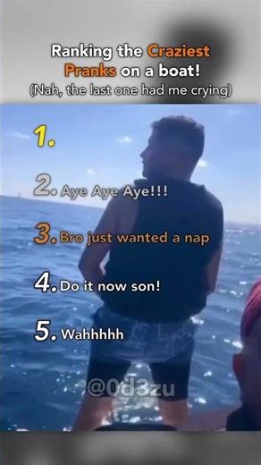 Ranking the craziest pranks on a boat!