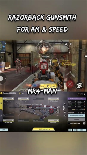 RAZORBACK GUNSMITH For AM & Speed #callofduty #cod #gunsmithcodm
