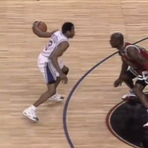 Iverson vs. Jordan. Happy Anniversary to one of the most legendary crossovers. (via NBA) | SLAM