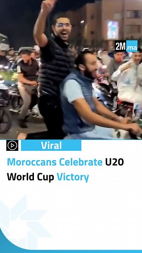 Moroccans celebrate the historic U20 world cup victory. @Mrjameshumble #Morocco #U20worldcup #2menglish | 2M.ma
