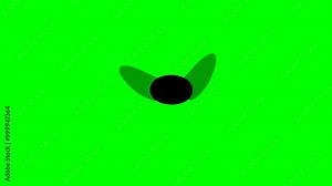 2d animated character of flying up and down and shaking insects, flies, mosquitoes, butterflies, black bees, winged beetles, gnats, bats . in green screen background chroma key.