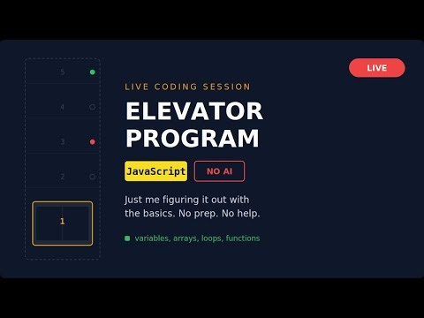 Can I Build an Elevator System Using Only Basic JavaScript? (Live Coding)