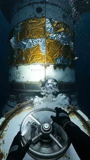 Why is there a SPACE STATION underwater? 🚀🌊 #shorts #underwater #spacestation