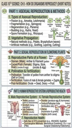 Class 10 Science Ch 8 | How Do Organisms Reproduce in 60s! ⏱️🧬