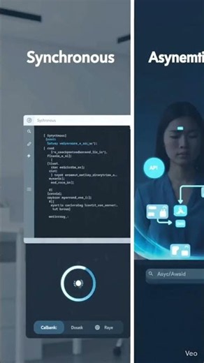 See how sync and asynchronous