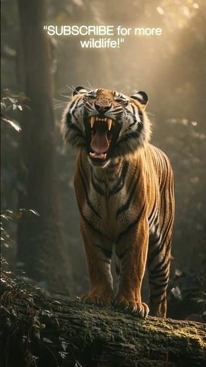 MIGHTY TIGER ROAR! 🐅 Witness the King of the Jungle's Terrifying Call in 4K #tiger #animals #foryou